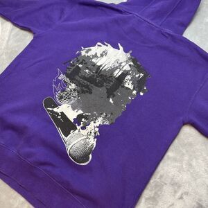 David Lucas Roasters Club Hoodie Sweatshirt Mens L Purple Light Up the World '21